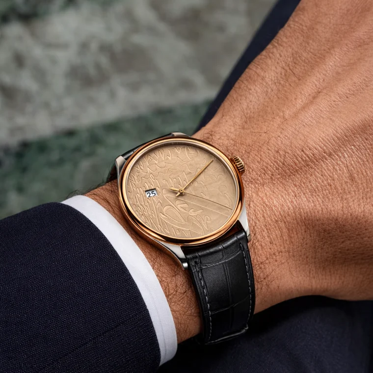 Gold SELKO watch worn on wrist